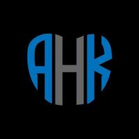 ahk letra logo creativo diseño. ahk único diseño. vector