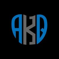 akq letra logo creativo diseño. akq único diseño. vector