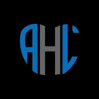 ahl letra logo creativo diseño. ahl único diseño. vector