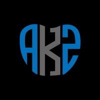 akz letra logo creativo diseño. akz único diseño. vector