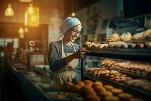 Female baker. Generate Ai photo