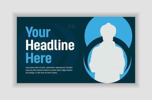 Web banner design template and hero section design vector