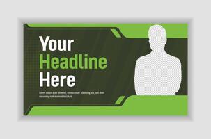 Web banner design template and hero section design vector