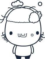 a simple cute doodle art vector