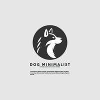 perro logo minimalista editable vector
