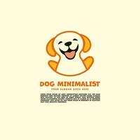 Cute Dog Logo Minimalist vector