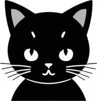 fechar-se do fofa gato face. gerado por IA png