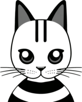 Close-up of cute cat face. AI-Generated png