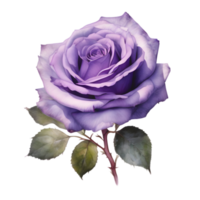 aquarelle des roses et feuilles dans une fantaisie style. ai-généré. png