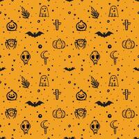 Halloween seamless pattern. Vector background.