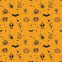 Halloween seamless pattern. Vector background.