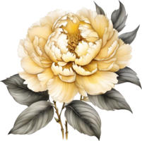 Picture of many peonies Chinese watercolor style. AI-generated. png