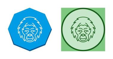 icono de vector de orangután