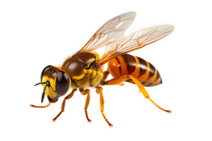 honey bee isolated on transparent background ,insect bee cut out png ,generative ai