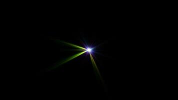 Loop center colorful star optical flare shine rays video