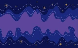 Deep Purple Waves Abstract With Sparkle Background vector