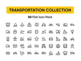 sencillo conjunto de público transporte relacionado vector línea iconos contiene tal íconos como Taxi, tren, tranvía y más. 64 x 64 píxel Perfecto.