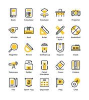 Line School and Education Icons. Editable Stroke vector