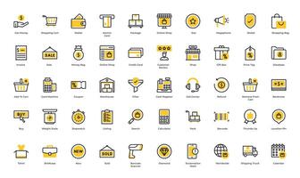 Ecommerce icon set. Containing order tracking, delivery home, warehouse, courier and cargo icons. Shipping symbol. Solid icons vector