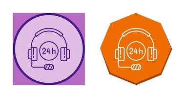 24 Hours Support Vector Icon