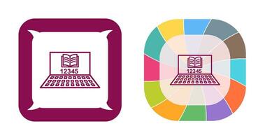 Unique Online Study Vector Icon