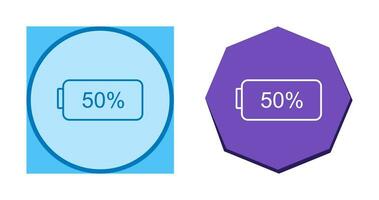 Unique Half Battery Vector Icon