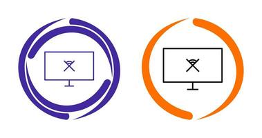 Unique Disconnected Network Vector Icon