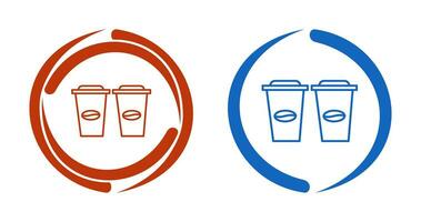 Two Coffees Vector Icon