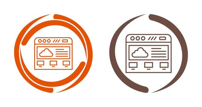 icono de vector de computación en la nube