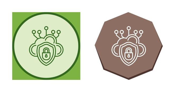 Cloud Security Vector Icon