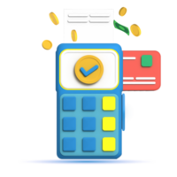 3d product bill payment concept icon png