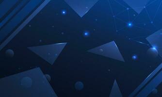 Dark blue gradient background abstract space technology vector