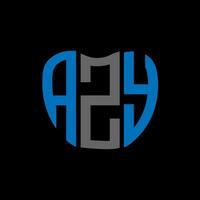 AZY letter logo creative design. AZY unique design. vector