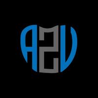 AZU letter logo creative design. AZU unique design. vector