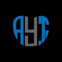 AYT letter logo creative design. AYT unique design. vector