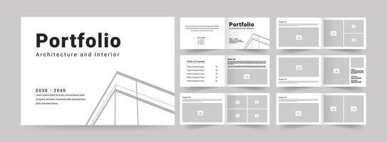 Architecture portfolio or portfolio template design, Business portfolio vector