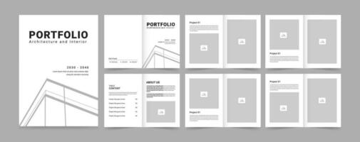 Architecture Portfolio or Portfolio Template Design vector