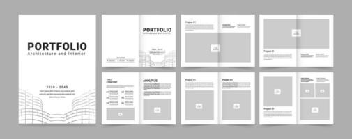 Architecture Portfolio or Portfolio Template Design vector