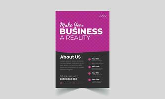 Business Flyer Template with Mock-up Pro Vector