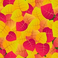 Autumn seamless background with maple colorful leaves. Design for fall season posters, wrapping papers and holidays decorations. Vector illustration