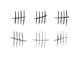 Tally marks on white background vector