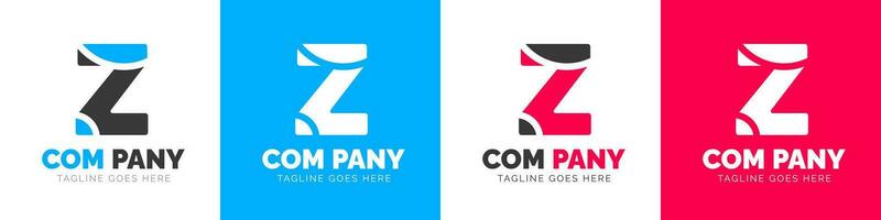 corporate modern business creative Minimal company Letter Z logo icon vector design template set.