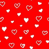 valentine's day seamless pattern with hearts vector