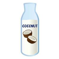 Coconut milk on a white background. Vegetable milk. Vector. vector