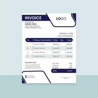 Print invoice design template vector