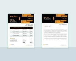 Print invoice design template vector