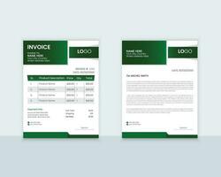 Print invoice design template vector