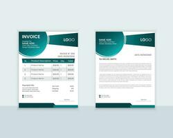 Print invoice design template vector