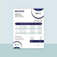 Print invoice design template vector