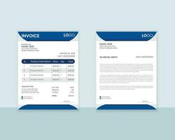 Print invoice design template vector